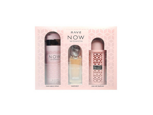 LATTAFA RAVE NOW WOMEN 3 PCS GIFT SET WITH 100ML EDP + 200ML DEO + 50ML HAIRMIST